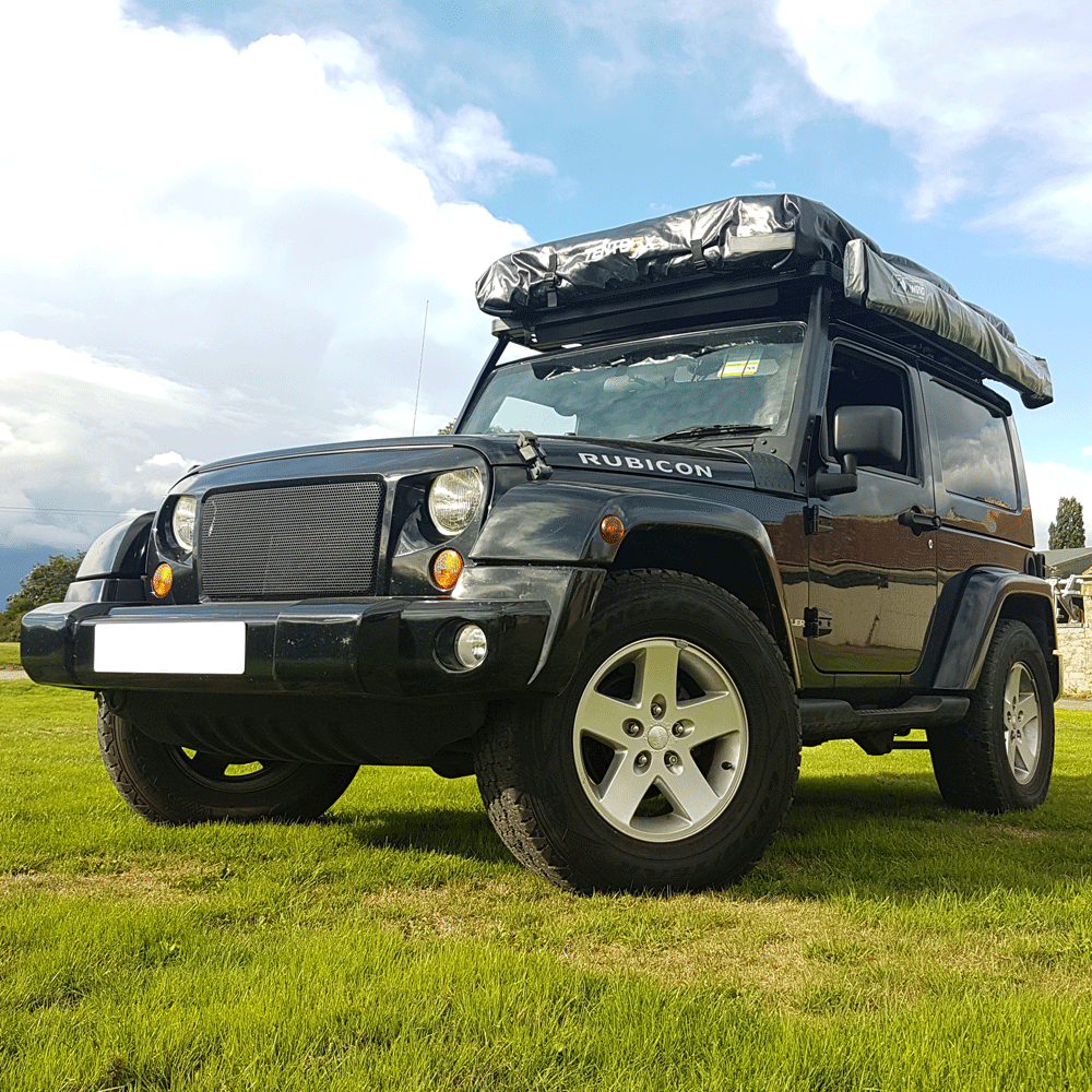 Jeep wrangler roof clearance rack for tent