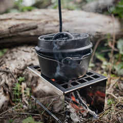 Cast Iron Dutch Oven ft1 Camp Cooking Pot with a Flat Bottom Surface - Petromax - ft1-t