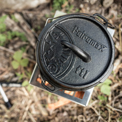 Cast Iron Dutch Oven ft1 Camp Cooking Pot with a Flat Bottom Surface - Petromax - ft1-t