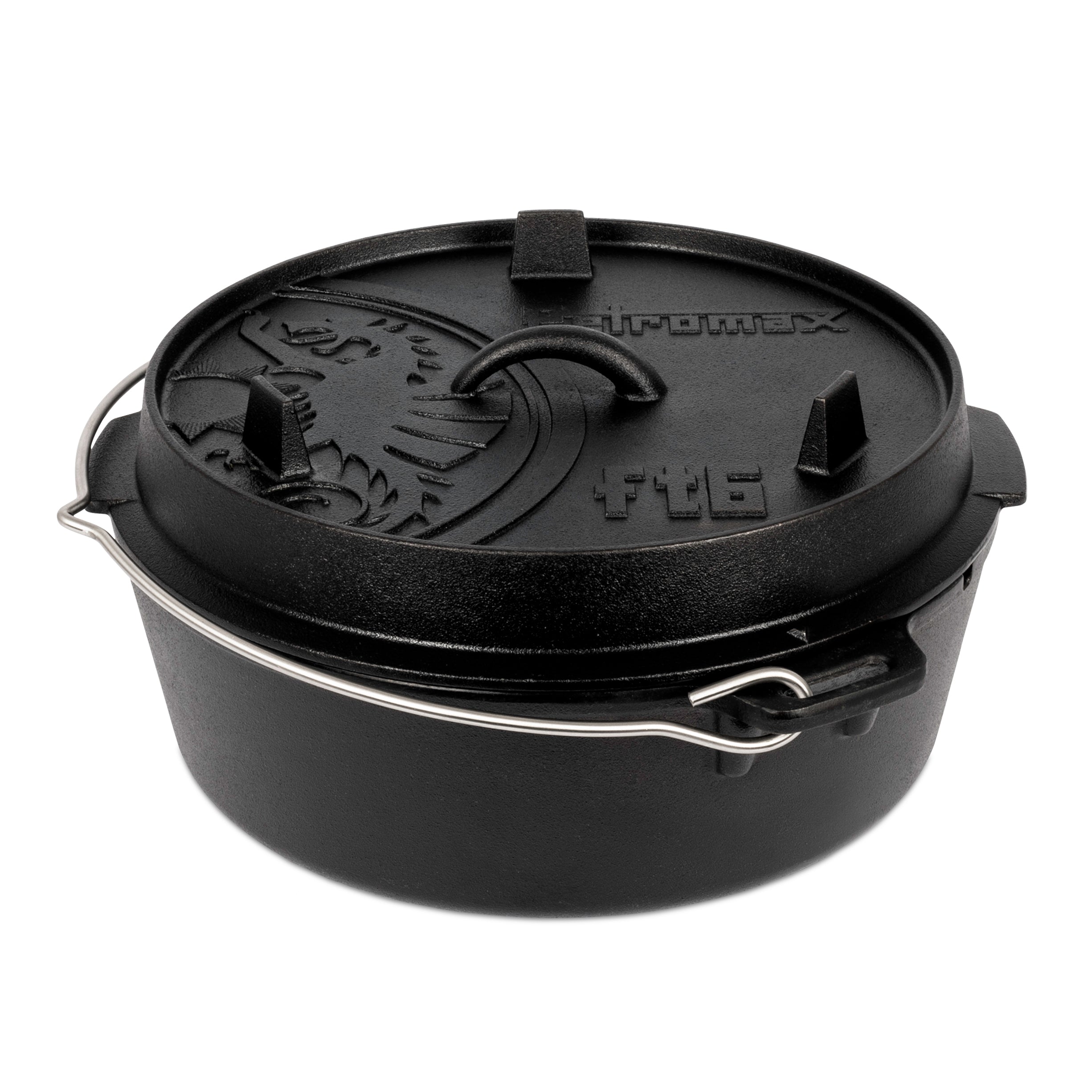 Cast Iron 5.5L Dutch Oven with a Flat Bottom - Petromax - ft6-t