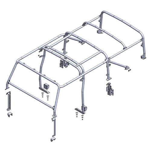 Land Rover Defender 110 Soft Top External/Internal Roll Cage - Safety Devices - RBL3087SSS