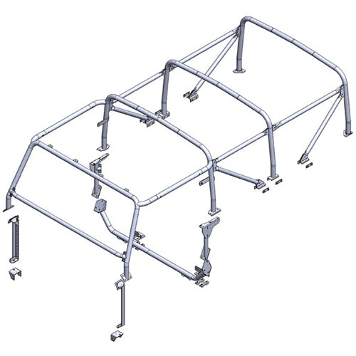 Land Rover Defender 110 Soft Top External/Internal Roll Cage - Safety Devices - RBL3167SSS