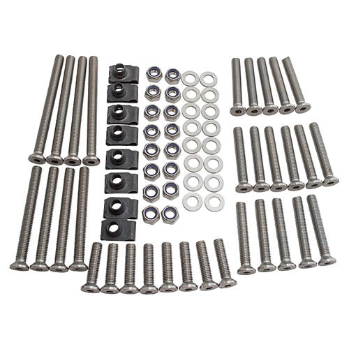 Land Rover Defender Front & Rear Stainless Steel Door Hinge Bolt Kit - Britpart - DA1133