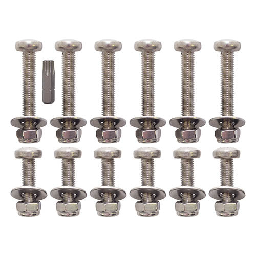 Land Rover Defender TDCI Puma Rear Safari Door Stainless Steel Bolt Kit - Britpart - DA1134P