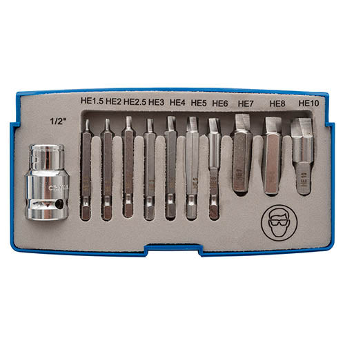 DAMAGED CAP HEAD BOLT/SCREW EXTRACTOR SET 11PC - LASER - DA1876