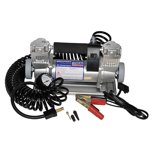 DOUBLE PUMP HD PORTABLE AIR COMPRESSOR - BRITPART - DA2392