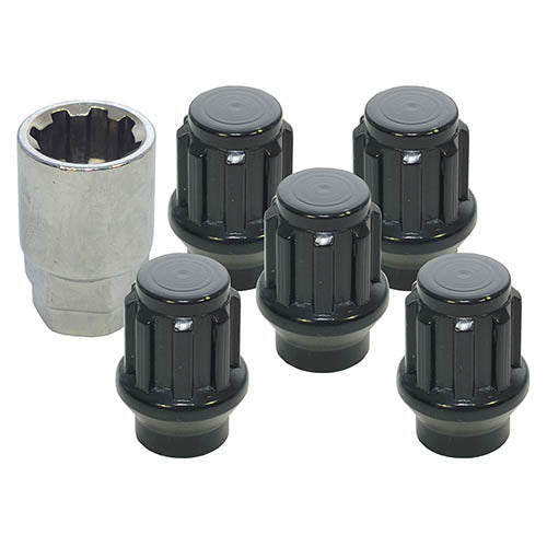 LOCKING WHEEL NUT KIT BLACK ONLY(5) - MACH5 - DA2475