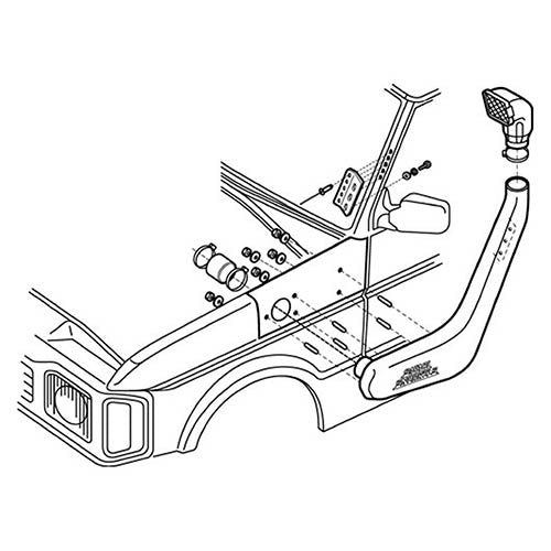 SNORKEL DISCO 300/V8 94-99 NON ABS - SAFARI - DA3020