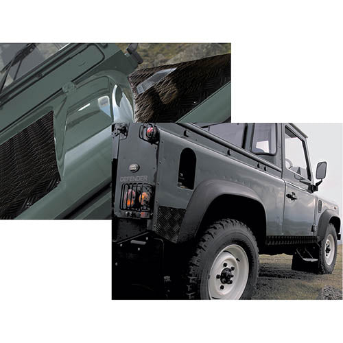 CHEQUER PLATE KIT - DEF 90 - BLACK - BRITPART - DA4296B