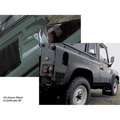 CHEQUER PLATE KIT - DEF 110 - BLACK - BRITPART - DA4297B