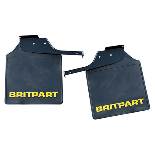 Land Rover Defender 110 / 130 HCPU Pair of Rear Mudflaps with Brackets - Britpart - DA4535