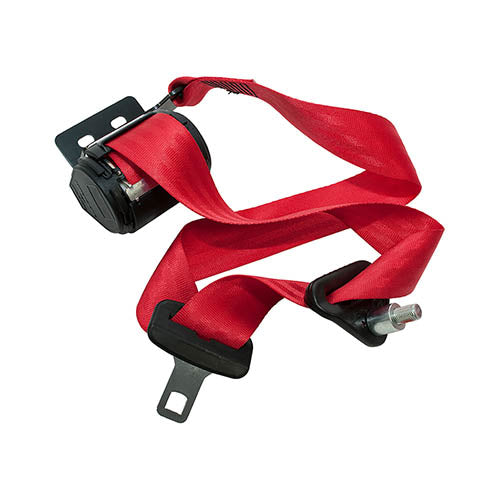 RED SEAT BELT RH TRUCK CAB DEFENDER FRONT - OEM - DA5055