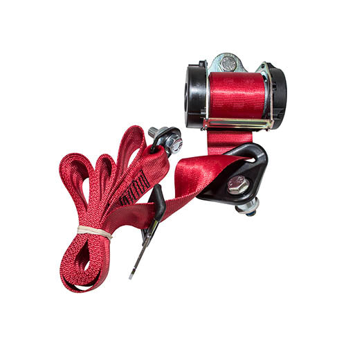 RED SEAT BELT STATION WAGON DEFENDER REAR LH - BRITPART - DA5060LH