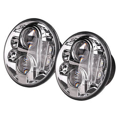 PAIR 7 INCH ROUND LED HEADLAMP LHD - BRITPART - DA6283