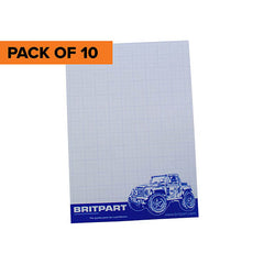 BRITPART A5 NOTE PADS - BUNDLE OF 10 - BRITPART - DA8048