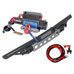Land Rover Defender 9500lb Winch w/ Dyneema Rope & Tubular Winch Bumper Kit - Britpart - DB1348R