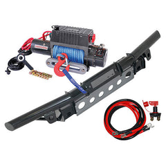 Land Rover Defender 9500lb Winch w/ Dyneema Rope & Tubular Winch Bumper Kit - Britpart - DB1349R