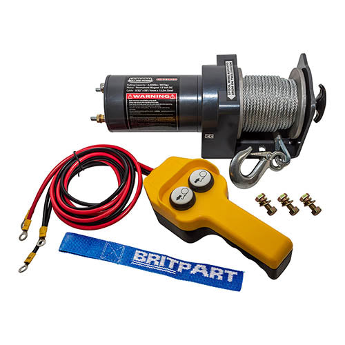 12v 2000lb Electric 4x4 Offroad Winch - Britpart - DB2000