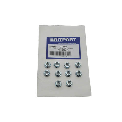 M6 FLANGE NUT PLAIN - BRITPART - FN106047L