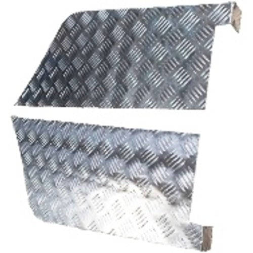 109" Rear Wing Satin Chequer Corner Protectors - 3Mm - DDS Metals - LR205S-3