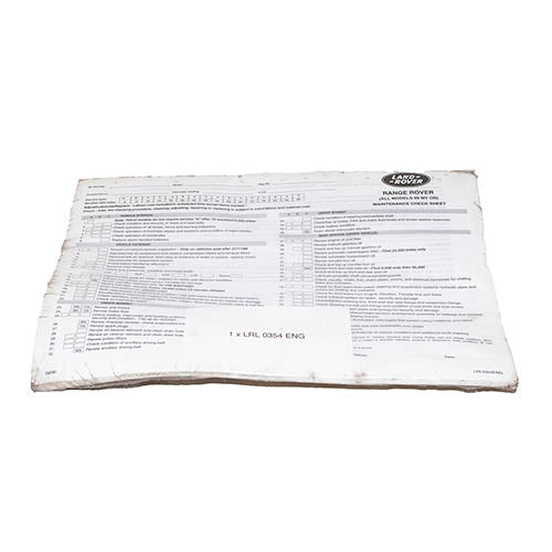 L-MAINT CHECK S - BRITPART - LRL0354ENG