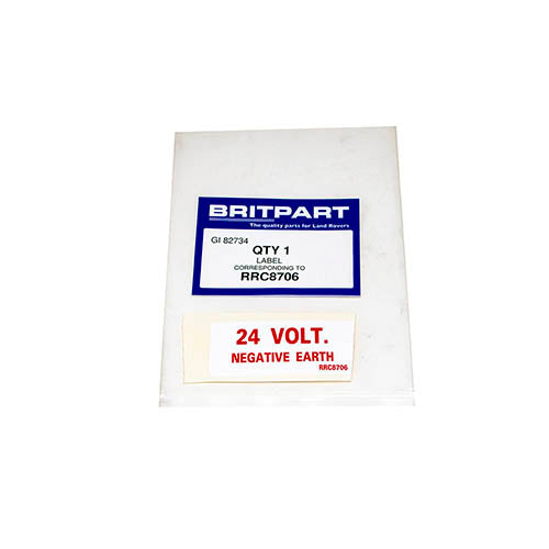 LABEL WARNING - OEM - RRC8706