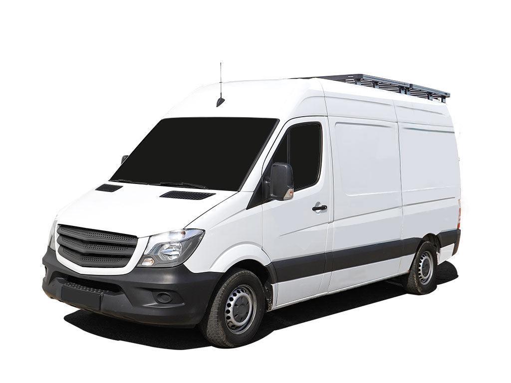 Mercedes Benz Sprinter 128in/144in/170in / L1/L2/L3 / SWB/MWB/LWB Wheelbase w/o OEM Tracks (2006-Current) Slimline II 1/2 Roof Rack Kit / Tall - Front Runner - KRMS006T
