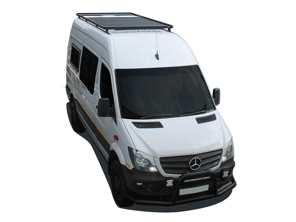 Mercedes Benz Sprinter 144in/170in / L2/L3 / MWB/LWB Wheelbase w/OEM Tracks (2006-Current) Slimline II Roof Rack Kit / Tall - Front Runner - KRMS004T