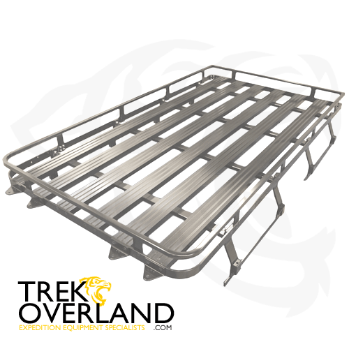 Land Rover Defender 90 2.1m Natural Roof Rack w/ Twin Rear Ladders - Patriot Products - D90ST/PU-2100-NLR-PCN