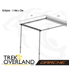 Eclipse Rear Awning 1.4m x 2.5m - Awning - Darche - T050801749
