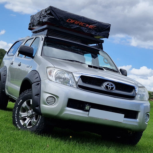 Toyota Hilux Roof Rack and 1600 DARCHE Hi View Roof Tent