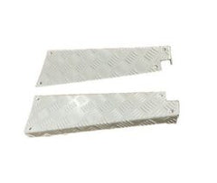 2MM 110" SILVER SLIMLINE REAR WING CORNER  PROTECTORS (C/SUNK & S/S FITTINGS) - DDS Metals - LRB125S