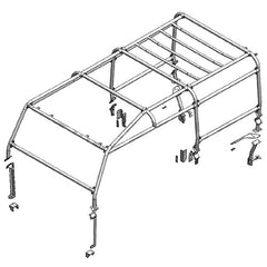 Land Rover Defender 110 Full External Roll Cage - Safety Devices - RBL2427SSS