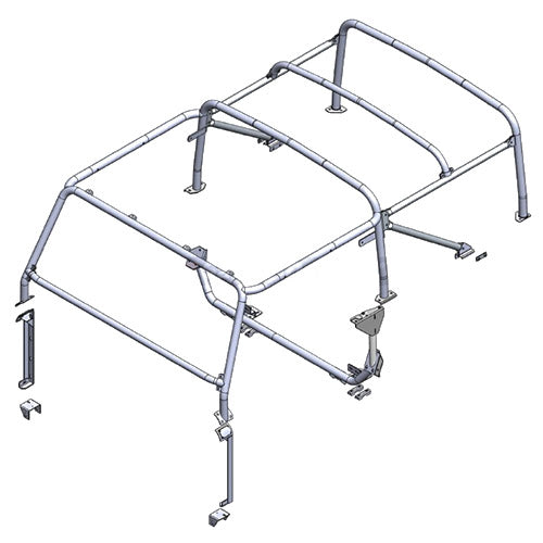 Land Rover Defender 90 Soft Top External / Internal Roll Cage - Safety Devices - RBL2997SSS
