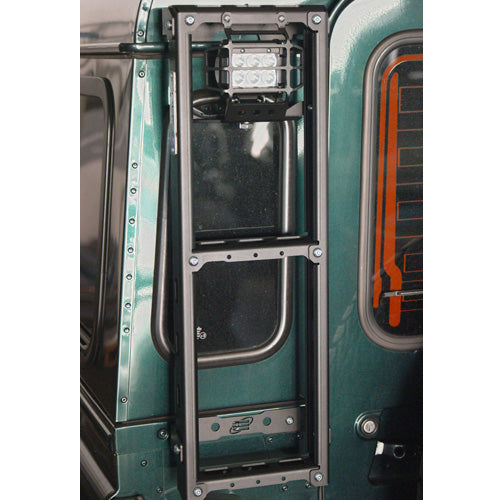Land Rover Defender Ladder with LED Light and Guard - Equipe 4x4 - S00 ...