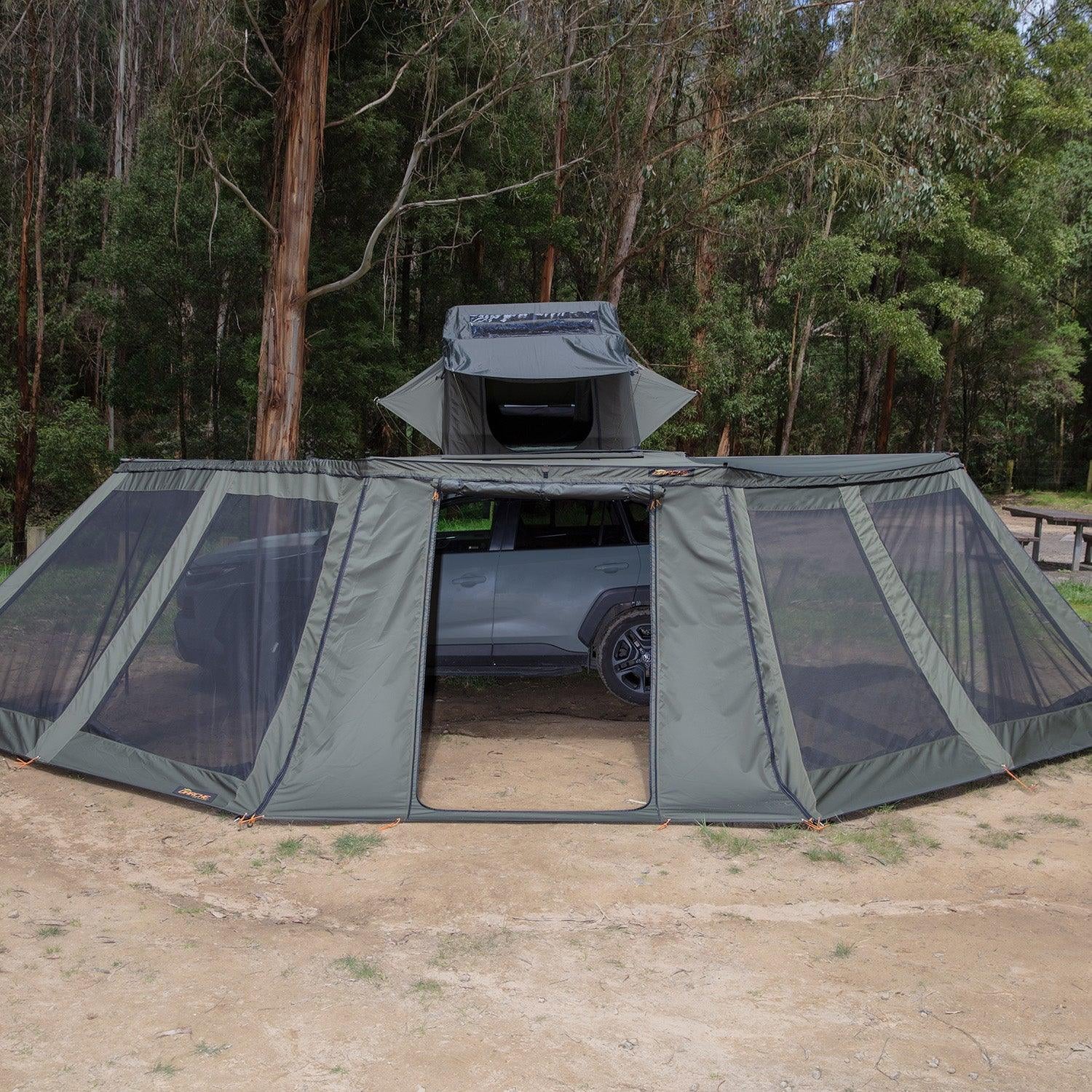 テント・タープ ECO ECLIPSE 270 AWNING WALLSET ECO 270 Eclipse Swing Arm Awning Wall Set - Darche