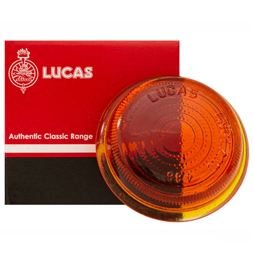 Land Rover Series 2 Glass Amber Light Lens - LUCAS - 572715LUCAS