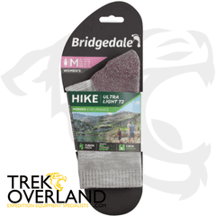 Hike Ultra Light Endurance Crew Socks Womens Aubergine - Bridgedale - 710101/390/M