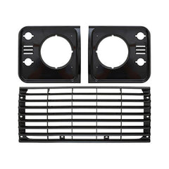 GRILLE &  HLAMP SURROUND SET SANTORINI BLACK - BRITPART - DA1357