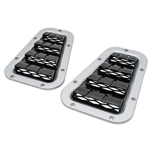 Land Rover Defender Bonnet Vent Air Intake Grill Set - Britpart - DA1975
