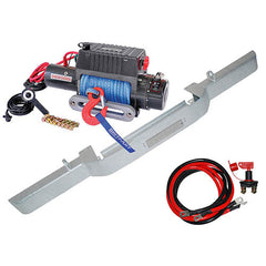 Land Rover Defender 12000lb Winch w/ Dyneema Rope & Galvanised Winch Bumper Kit - Britpart - DB1310RGALV