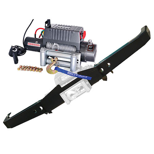 Land Rover Discovery 1 RRC 12V 9500lb Winch and Winch Bumper Kit - Britpart - DB1324