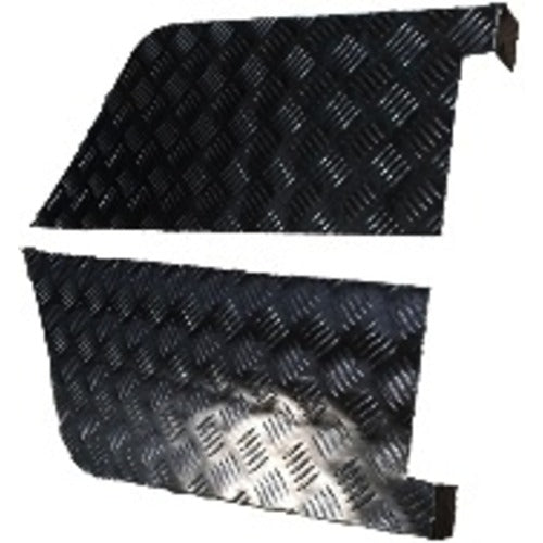 109 Rear Wing Black Chequer Corner Protectors" - DDS Metals - LR205B