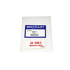 LABEL WARNING - OEM - RRC8706