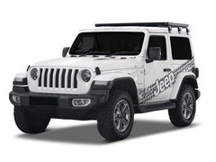 Jeep Wrangler JL 2 Door (2018-Current) Slimline II 1/2 Roof Rack Kit / Tall - Front Runner - KRJW033T