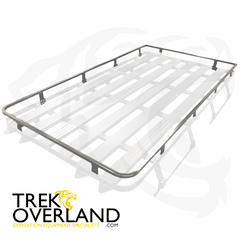 Land Rover Defender 110 Double Cab 2.8m Natural Full Roof Rack Luggage Rail - Patriot Products - D110DC-2800-FLR-PCN