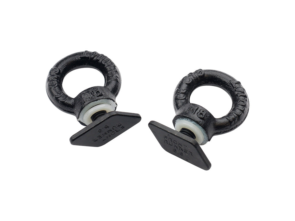 Black Tie Down Rings / Eye Bolts for Tracks  - Front Runner - RRAC221